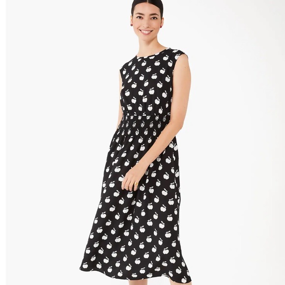 kate spade | Dresses | Kate Spade Apple Toss Smockedwaist Dress